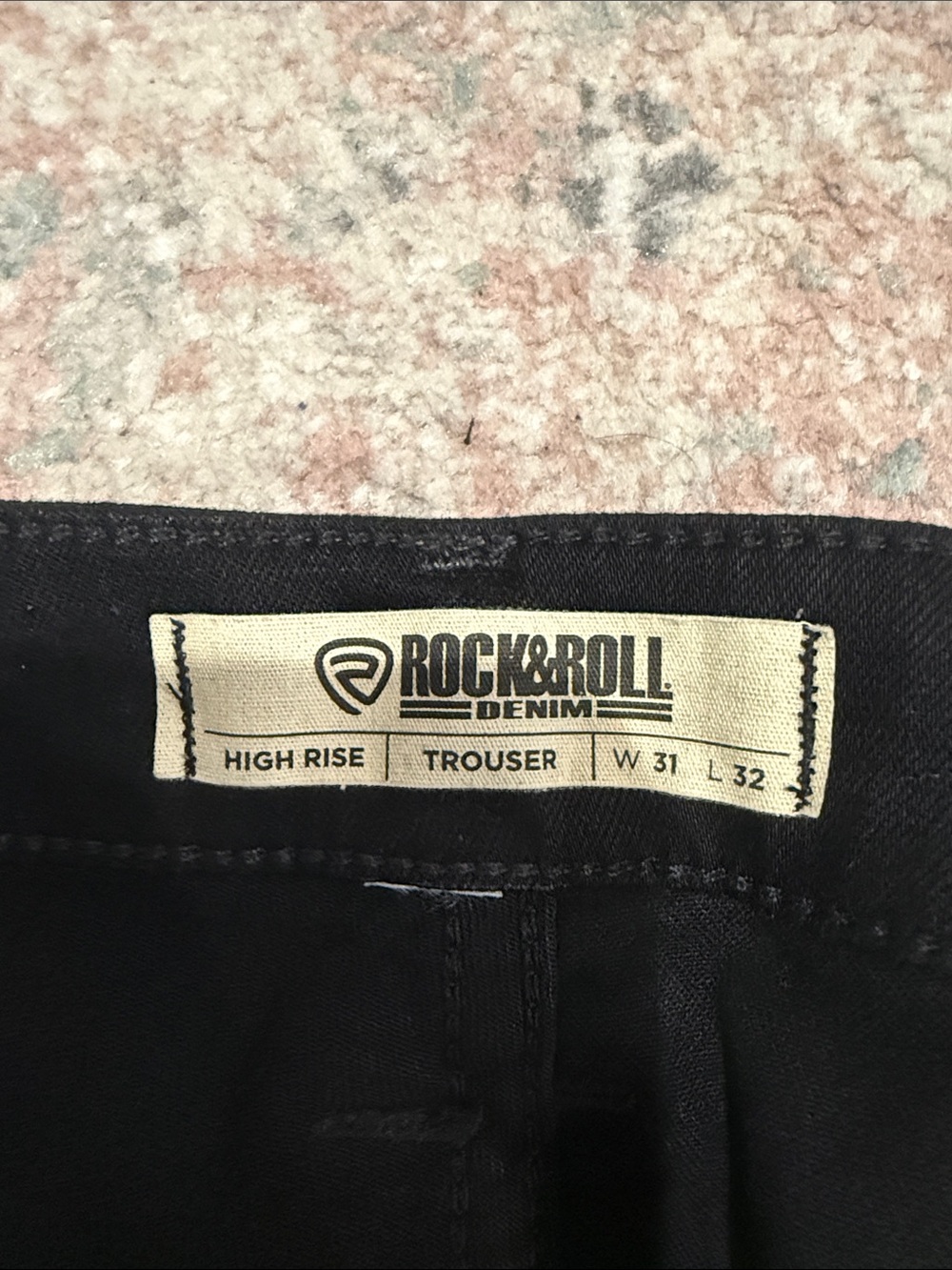 Rock & Roll High-Rise Black Denim Trousers